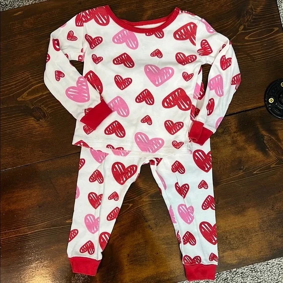 Floral and Heart Pajama Bundle - Baby girl Pajamas - Picture 2 of 7